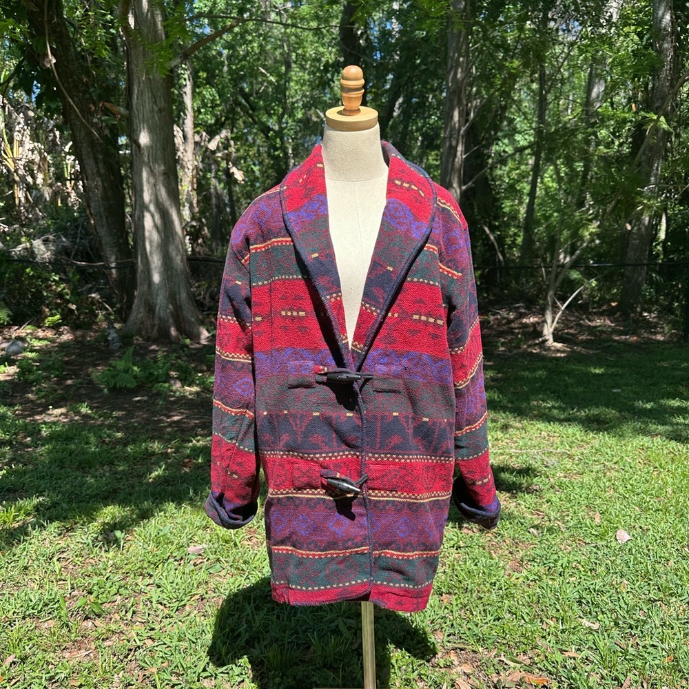 Vintage Roo Crossing S Wool Blend Jacket Southwestern Pattern